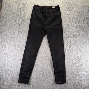 Koaj Jeans Women's 16 Black Cotton Denim Skinny Leg Workwear High Rise‎ Stretch